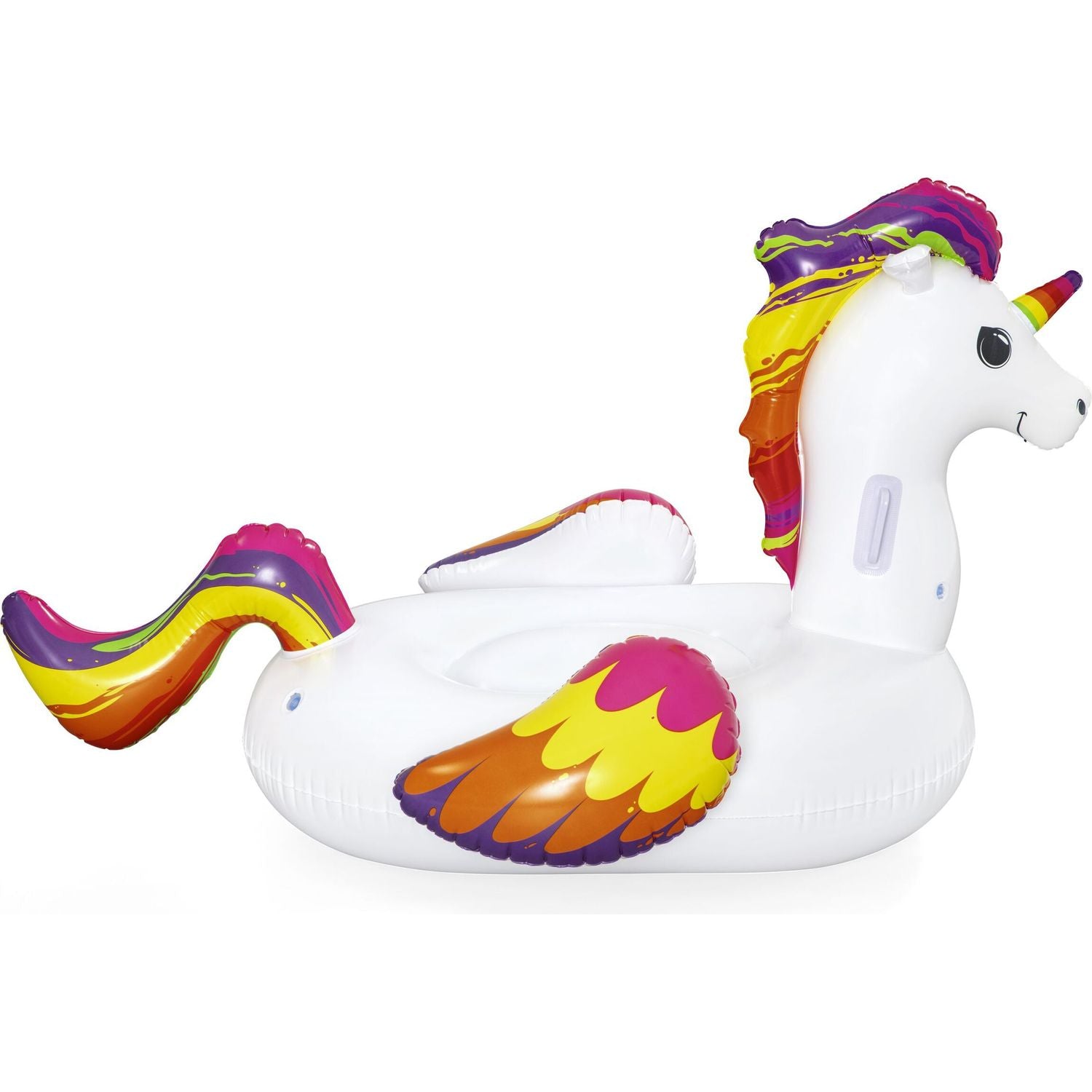BESTWAY - Unicorno gonfiabile Fantasy Cavalcabile per bambini 163x110x95,5 cm
